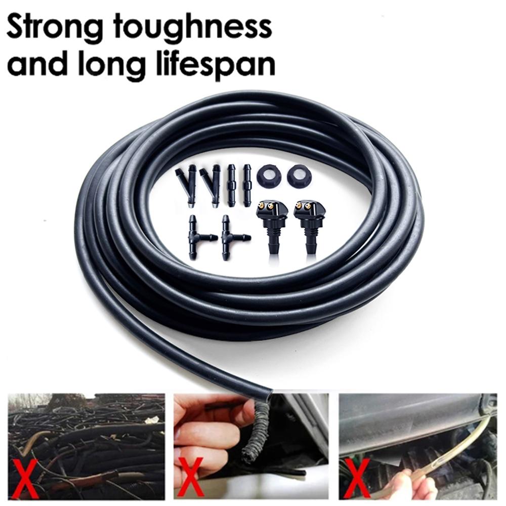 Universal-Auto-Sprührohrverbindungssatz, Scheibenwaschschlauch, Wischerblattrohr, Strahldüse, Wasserflüssigkeitsrohrverbinder, Ersatzsatz