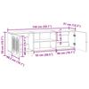 Vintage Wood TV Stand 150 x 31 x 50 cm Engineered Wood