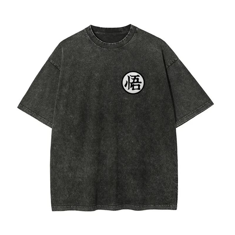 T-shirt Lavata Cosplay Anime Dragon Ball Cotone Manica Corta Larga Casual Sport Fitness T-shirt Uomo Abbigliamento Harajuku