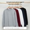 Unisex Heavyweight Fleece-Lined Cotton Sweatshirt - Thick, Loose-Fit Crew Neck, Drop Shoulder Style