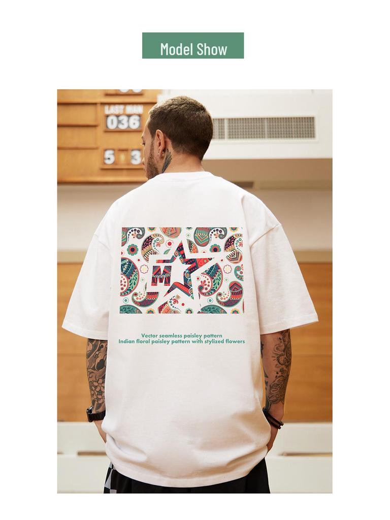 8XL Μοντέρνο Ανδρικό Μπλουζάκι Μανίκι Μισό Αμερικανο-Ιαπωνικού Στυλ, 2023 Streetwear με Στρογγυλή Λαιμόκοψη.