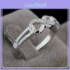 Stunning Electroplated Platinum -embedded Infinity Ring For Men And Women