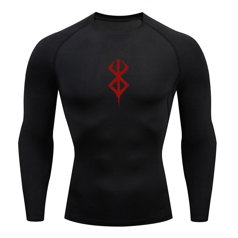 Men's Quick-Dry Compression T-Shirts: High Elastic, Moisture-Wicking Activewear for Basketball, Fitness, and Running.