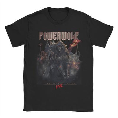 Powerwolf Band T Shirt Summer  Cotton T Shirts For Male Hip Hop Casual Tshirt Short Sleeve Classic Clothing