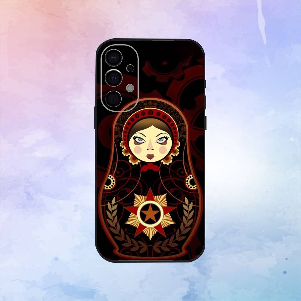 

Russian Dolls Matryoshka Phone Case For Samsung S25,S24,S21,S22,S23,S30,Ultra,S20,Plus,Fe,Lite,Note,10,9,5G Black Cover Samsung S21fe