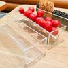 Durable Clear Cracker Tray Acrylic Cracker Holder Cracker Serving Tray Versatile 8.7*2.7in Biscuit Stand Serving Stand