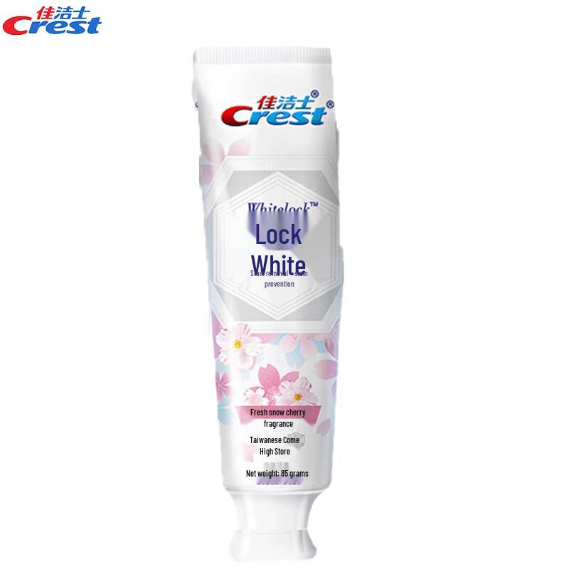 Crest Dual-Color Whitening Toothpaste, Snow Cherry