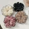 1/4Pcs New Korean Retro Folded Chiffon Oversize Scrunchies Women Sweet Temperament Fashion Exaggerated Hair Band Hair Accessorie