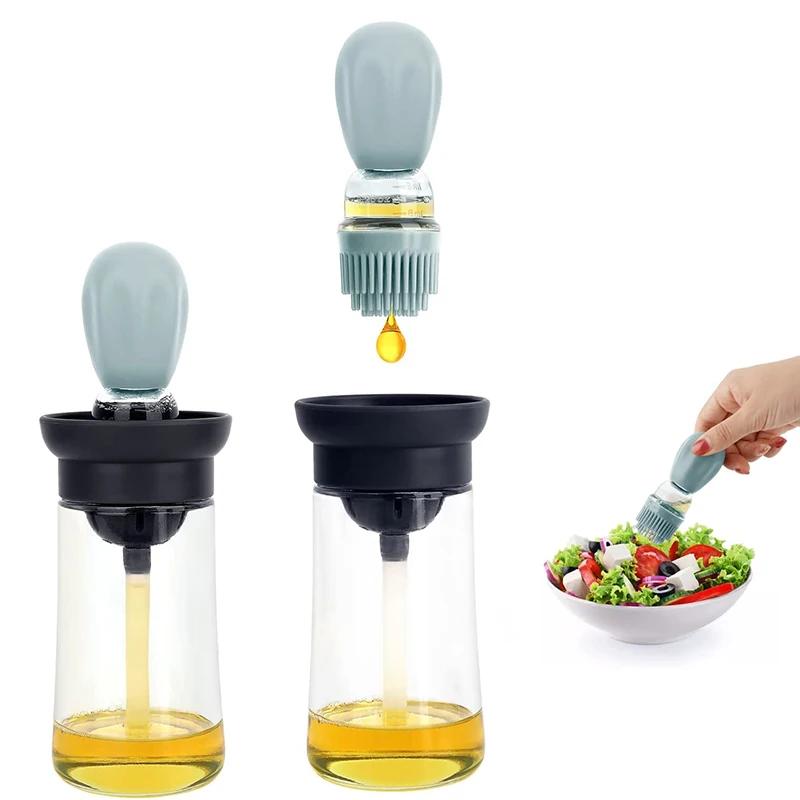

Kitchen Silicone Oil Bottle Oil Brush Baking Barbecue Grill Brush Dispenser Pastry Steak Oil Brushes Kitchen Baking BBQ Tool
