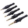 5Pcs 1/4'' Hex Shank Countersink Drill Bit Set HSS Woodworking Pilot Screw Holes