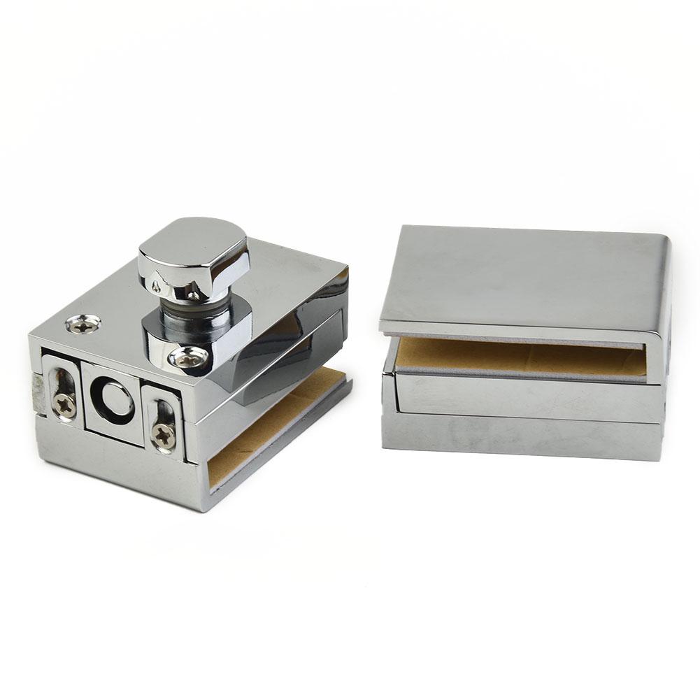 Glass Door Lock Floor Latch Lock Bolt For Home Bathroom Toilet Shop No Punching Single Door Ground Lock Zinc Alloy Hardware