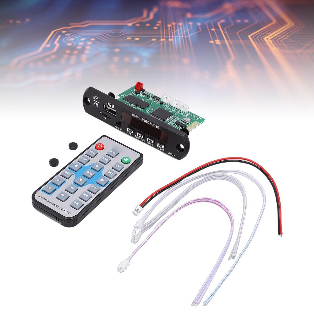 Decoding Board   5.4 HD MP5 MP3 MP4 Format Decoder Module Amplifier Decoding 1080P Video   Player
