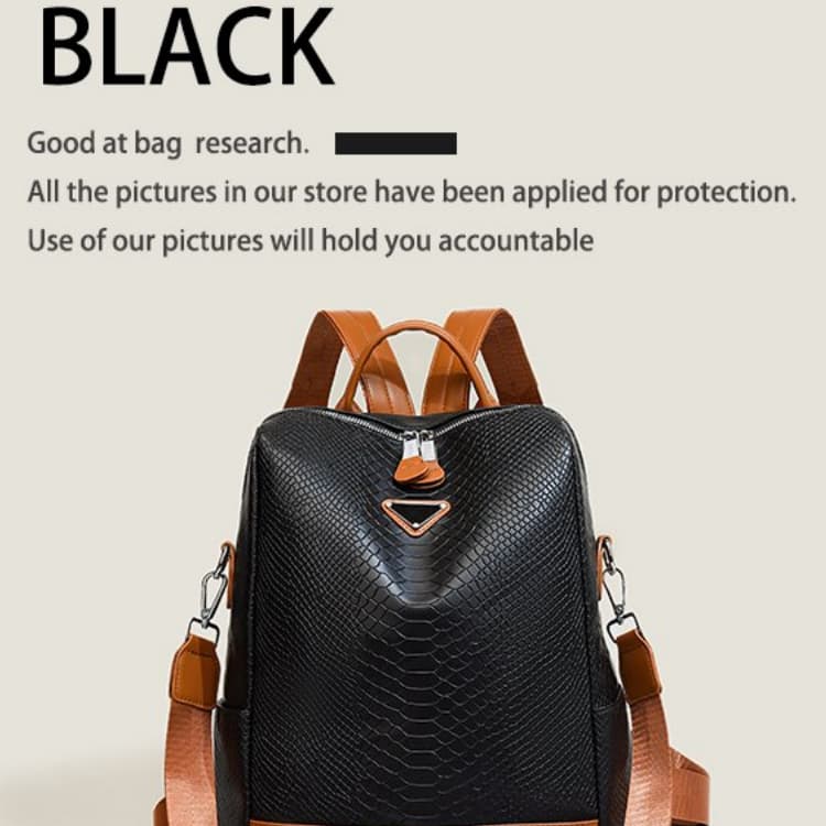 Multifunctional Contrast Women s Backpack чёрный
