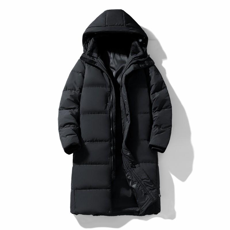 Long Warm Winter Down Jacket Men Women Hooded Thick Puffer Coat With 90% White Duck Plus Size Available