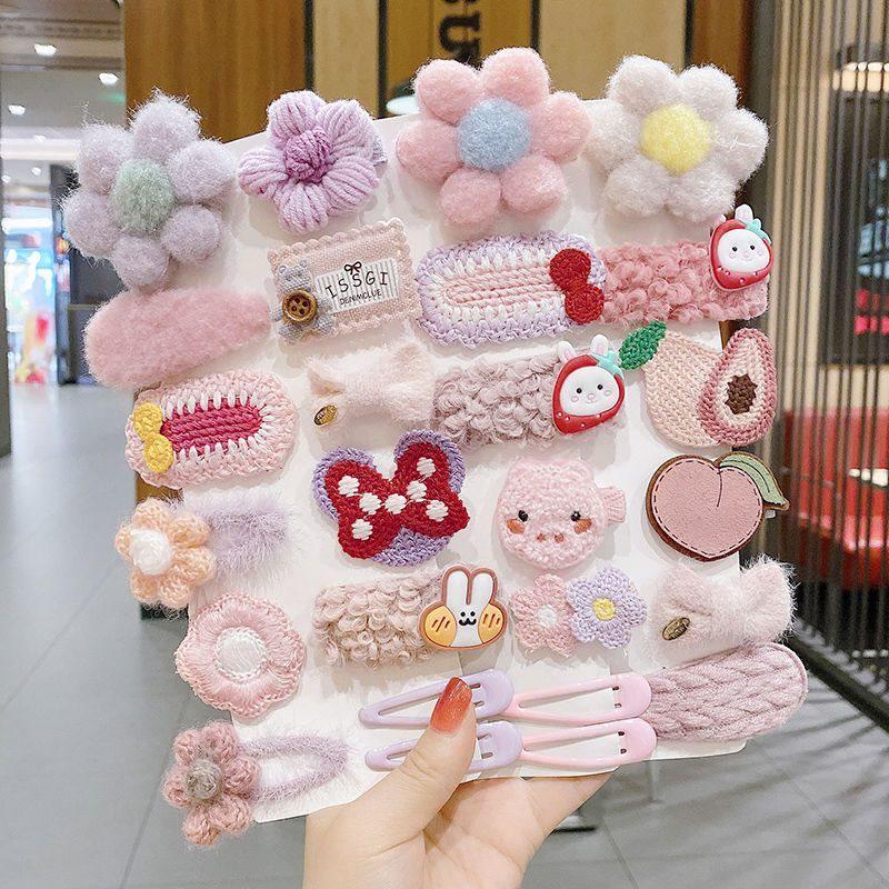 Autumn/Winter 2025 Lambswool Plush Hair Clip: Cute BB Clip Headwear for Women & Children
