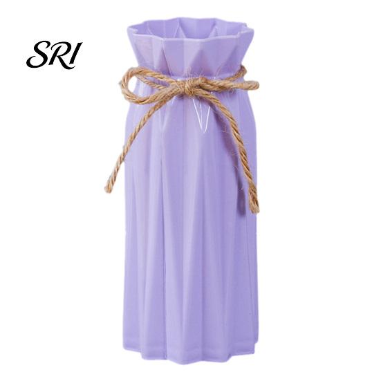 Modern Flower Vase Woven Faux Rattan for Flowers Plastic Weaving Texture Indoor Small Decorative Living Room Farmhouse Entryway Home Decor Dried