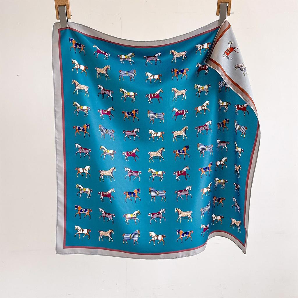 New double-sided silk scarf splicing fashion new versatile neck professional scarf popular recommendation trend