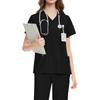 Ladies' Comfortable And Casual Solid Color Short Sleeved Pants Protective Suit Set