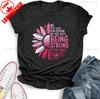 Bröstcancer Awareness Ljusrosa Band T-shirt Unisex Stöd Överlevare Hopp Bomulls T-shirt Andningsbara Toppar Band Symbol Styrka Kärlek