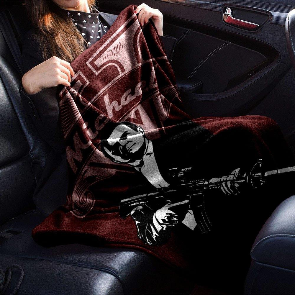 1pc Grand Theft Auto Soft Flannel Blanket with Designer Print A cozy blanket for all seasons, perfect for the couch, bed, office