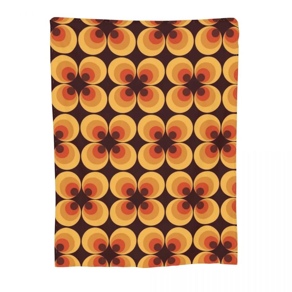 Retro Orange Wohndecke Decken für Bett Umzug Luxusmarke Karierte Decken