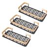 Shower Storage Rack 3 Layers Punch   Rectangle Aluminum Shower Shelf Basket for Home Bathroom