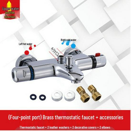 All-Copper Concealed Thermostatic Shower Mixer Valve for Solar Water Heater