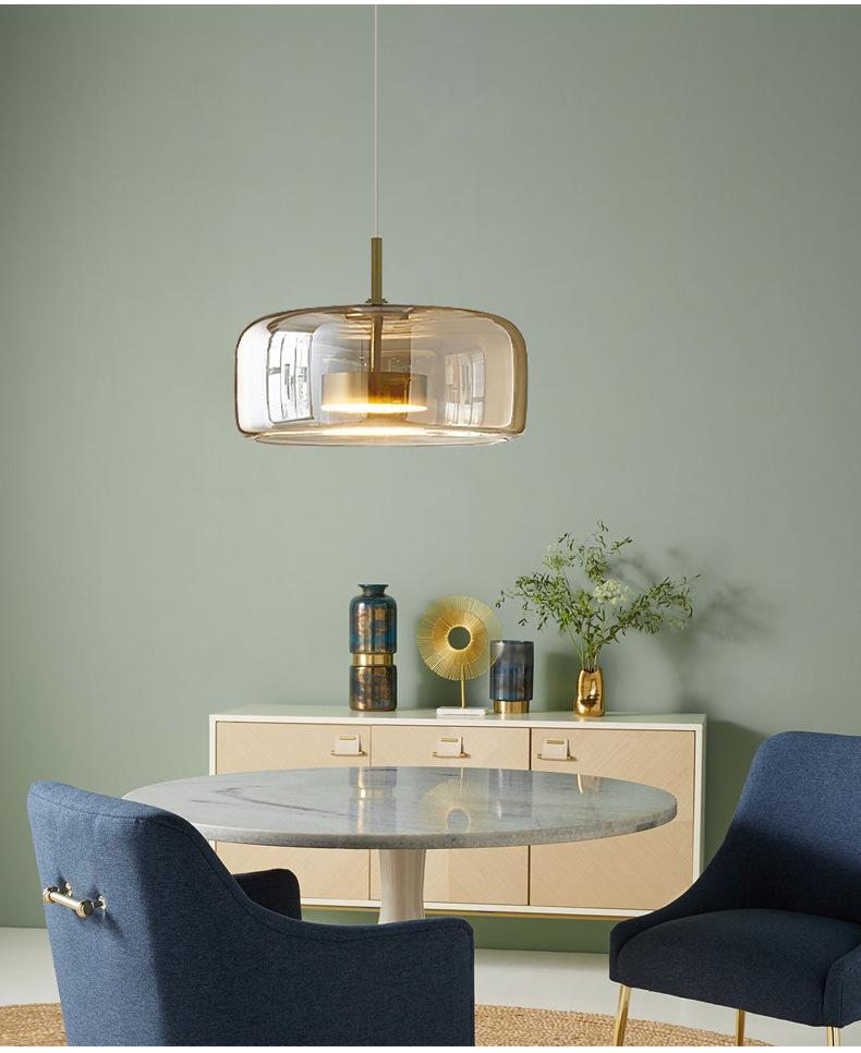 Nordic Modern Minimalist Creative Glass Chandelier for Bar, Restaurant, and Living Room Art.