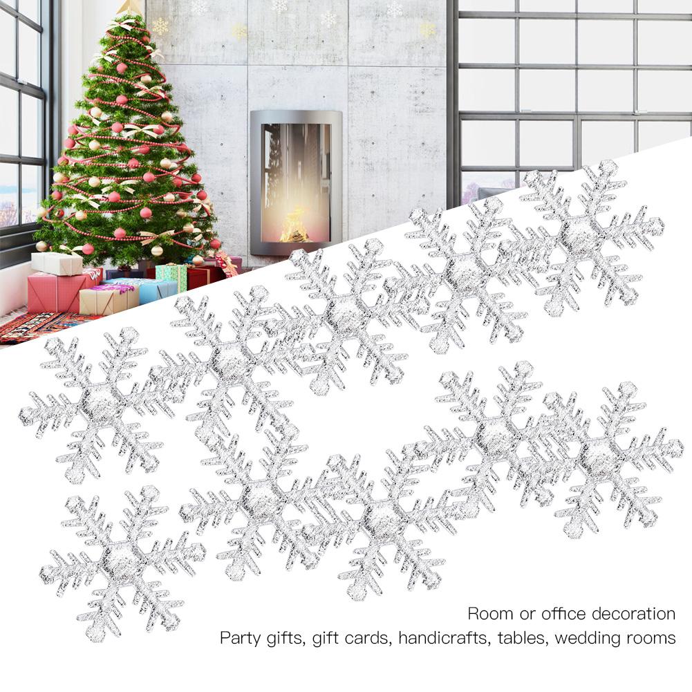 1 Pack Snowflakes Decoration NonWoven Fabric Christmas Decor Snow Sequins Silver 6cm