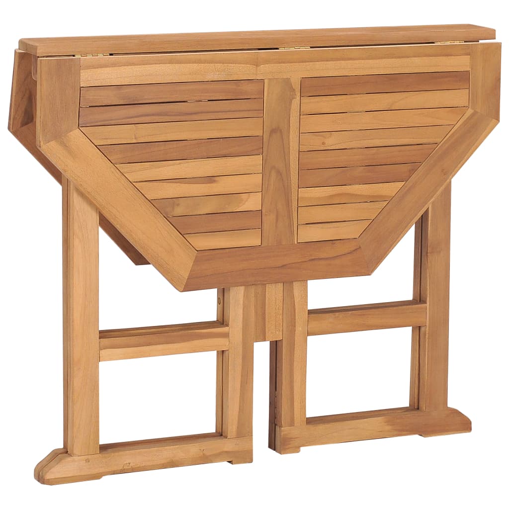 Folding Garden Dining Table 90 x 90 x 75 cm Solid Teak Wood