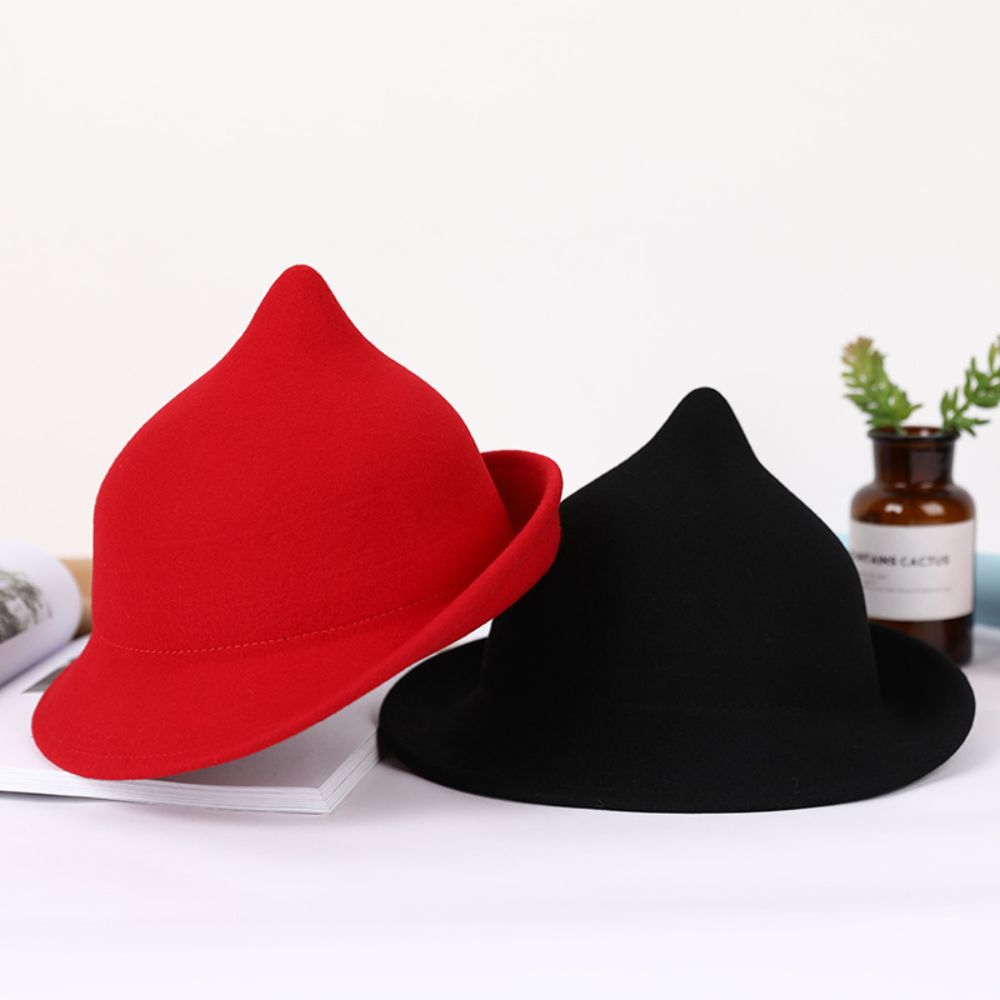 Wool Felt Wool Hat Pointed Top Magic Hat Gifts Felt Fedora Hat Stage Performance