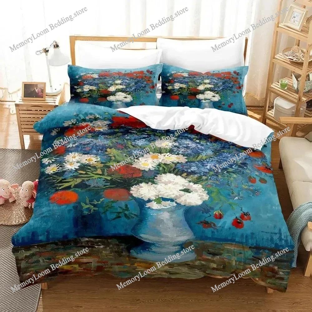 Artwork Unique Van Gogh Bedding Set Queen/King Size Duvet Cover Comforter Soft Cozy Home Textile Set Luxury Gift Bedroom Decor