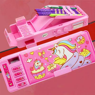 Pencil Case  Password Pen Case Unicorn Kawaii Pencilcases Multifunctional Pencil Box Korean School Stationery