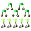 Fishing Rod Bells Fishing Rings, 10Pcs Double Alarm Bells Fishing Bells Alarm for Night Fishing Fishing Rod Bites Alarm