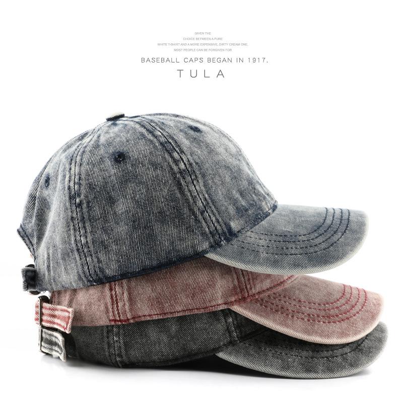 Women's Solid-color Plain Denim Baseball Cap, Suitable for Outdoor Activities, Provides Sun Protection and Shade