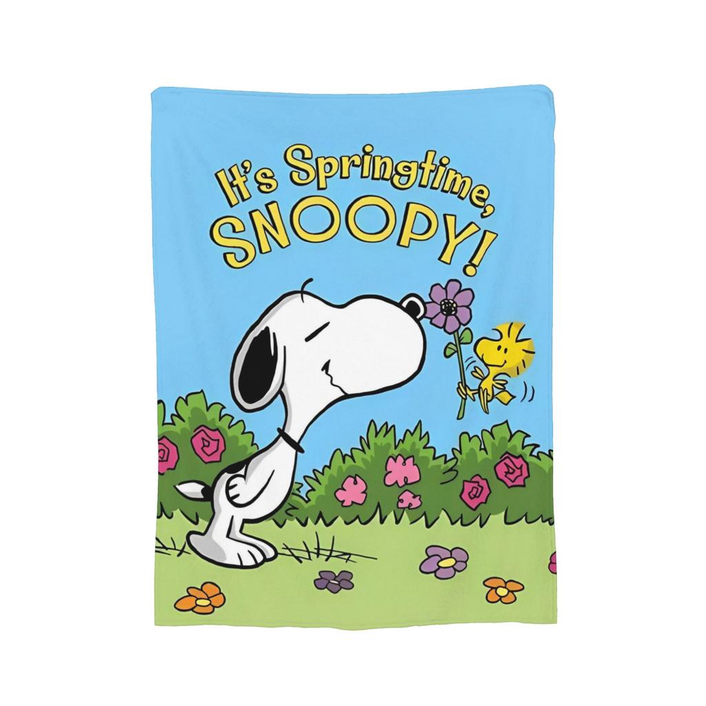 Cute Cartoon Snoopys Flannel Blanket Fashion Throw Blanket for Sofa Bedding Lounge 200x150cm Plush Thin Quilt,