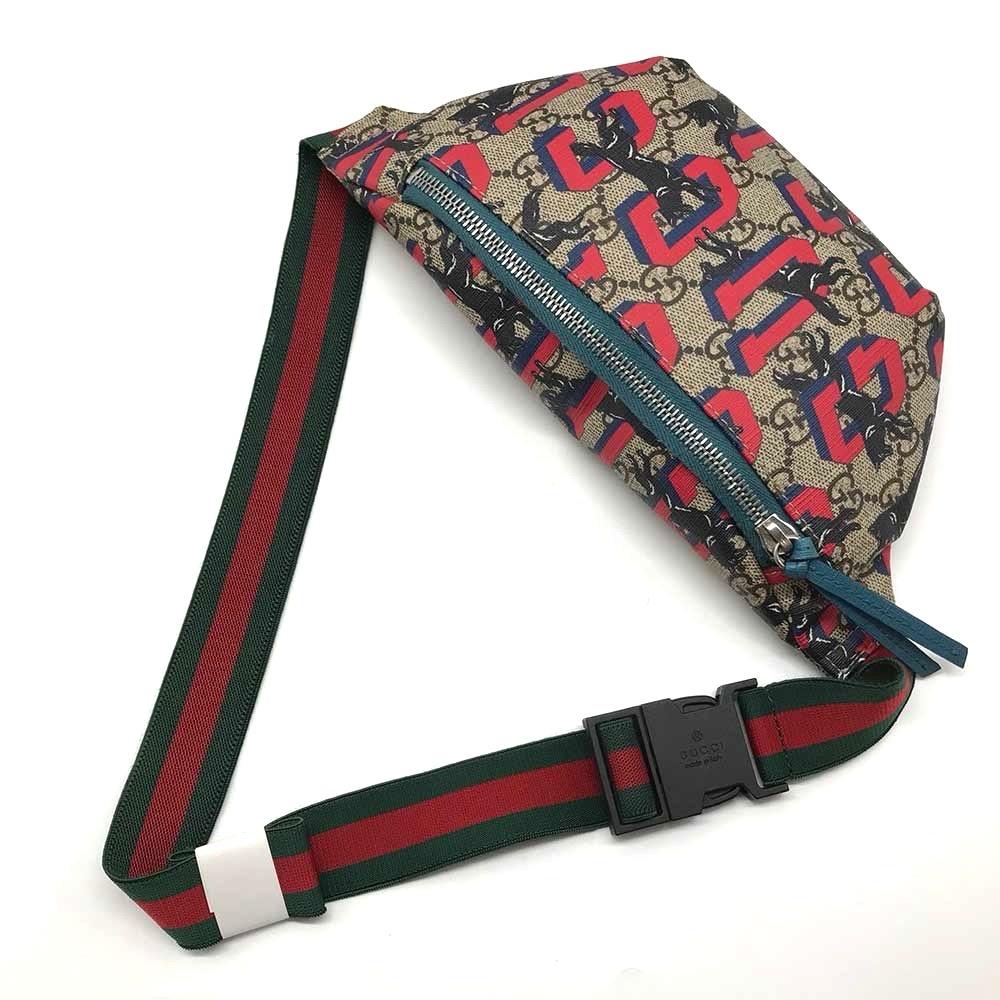 Used GUCCI Chilled licenseWaist bag GG Supreme Canvas Women