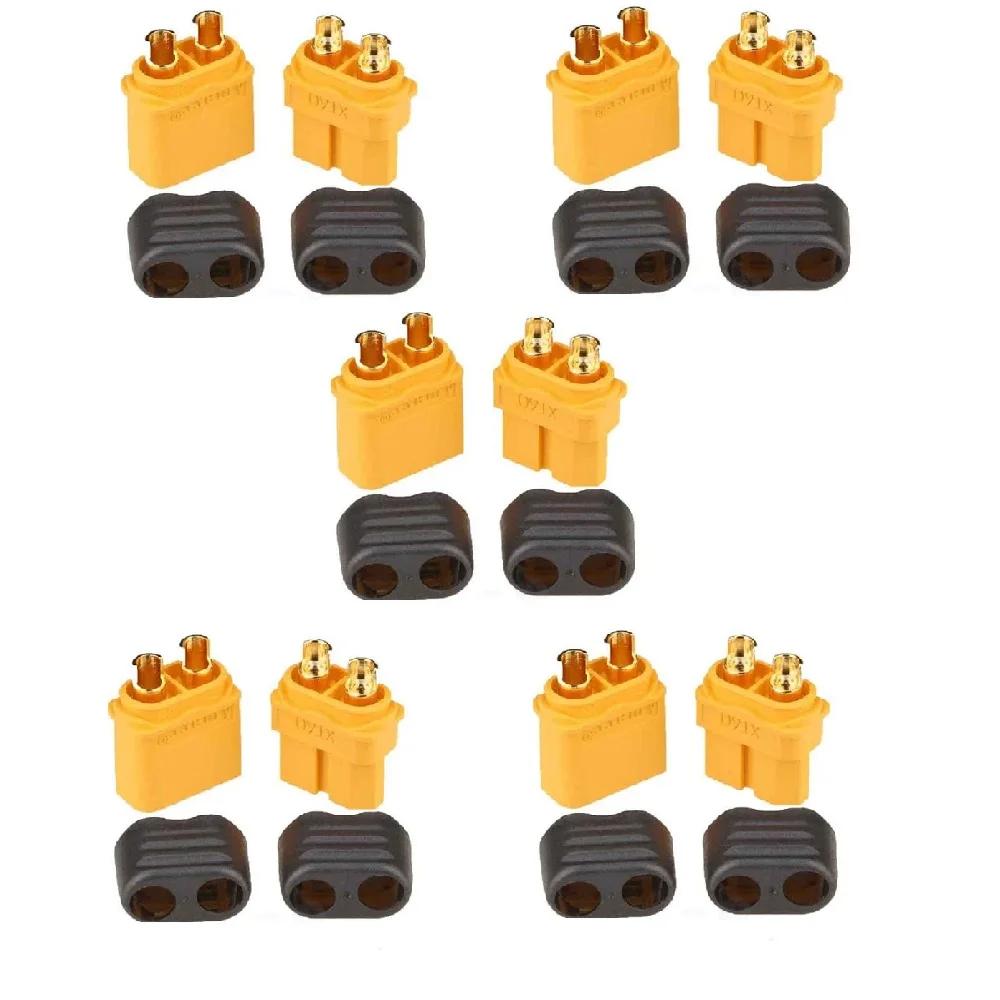 

XT60H 3Pairs Upgraded Durable Bullet Connector Plugs Male Female for RC UAV Lipo Battery Connector Set