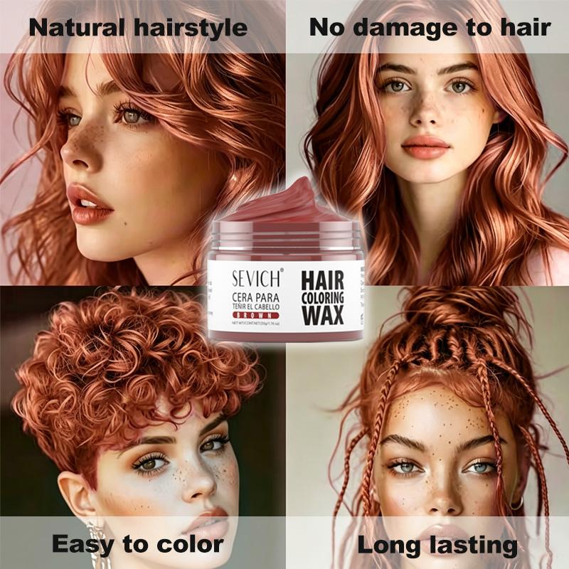 13 Kleuren Haarkleur Wax 50g SEVICH DIY Haar Geverfde Modder Gemakkelijk Uitwasbare Verf voor Wenkbrauw Baard Kleuring Tijdelijke Haarkleur Crème