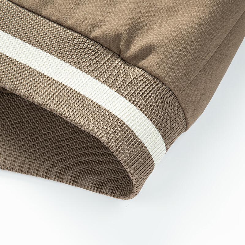 JOW Men's American Style Color-Block Baseball Collar Flight Jacket