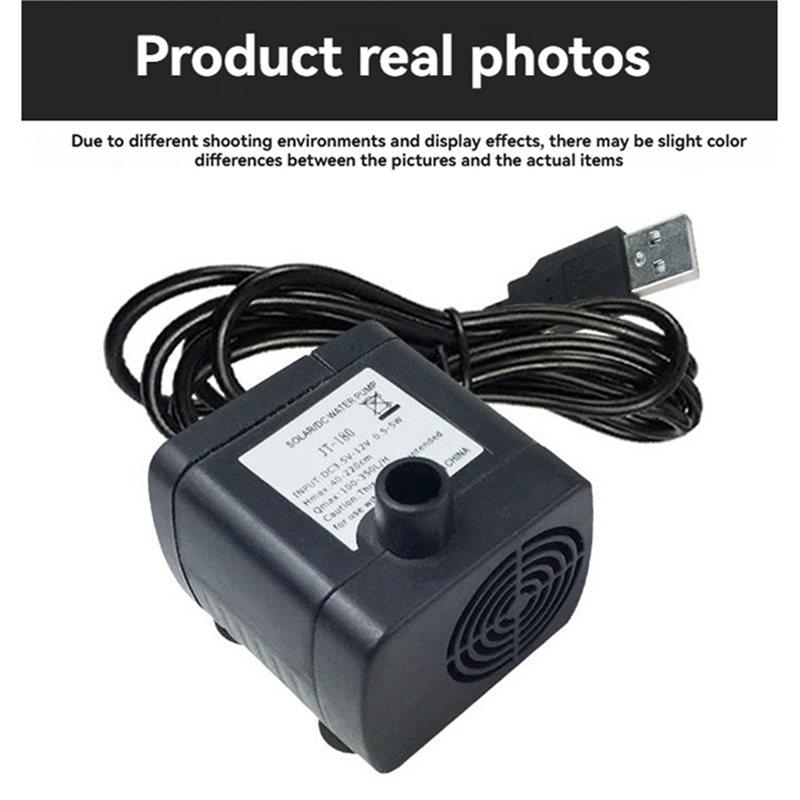 A03F-JT-180 DC 5V Für Solarbrunnen Fischbecken Mini DC Bürstenlose Tauchpumpe 190L/H Leise Wasserzirkulationspumpe