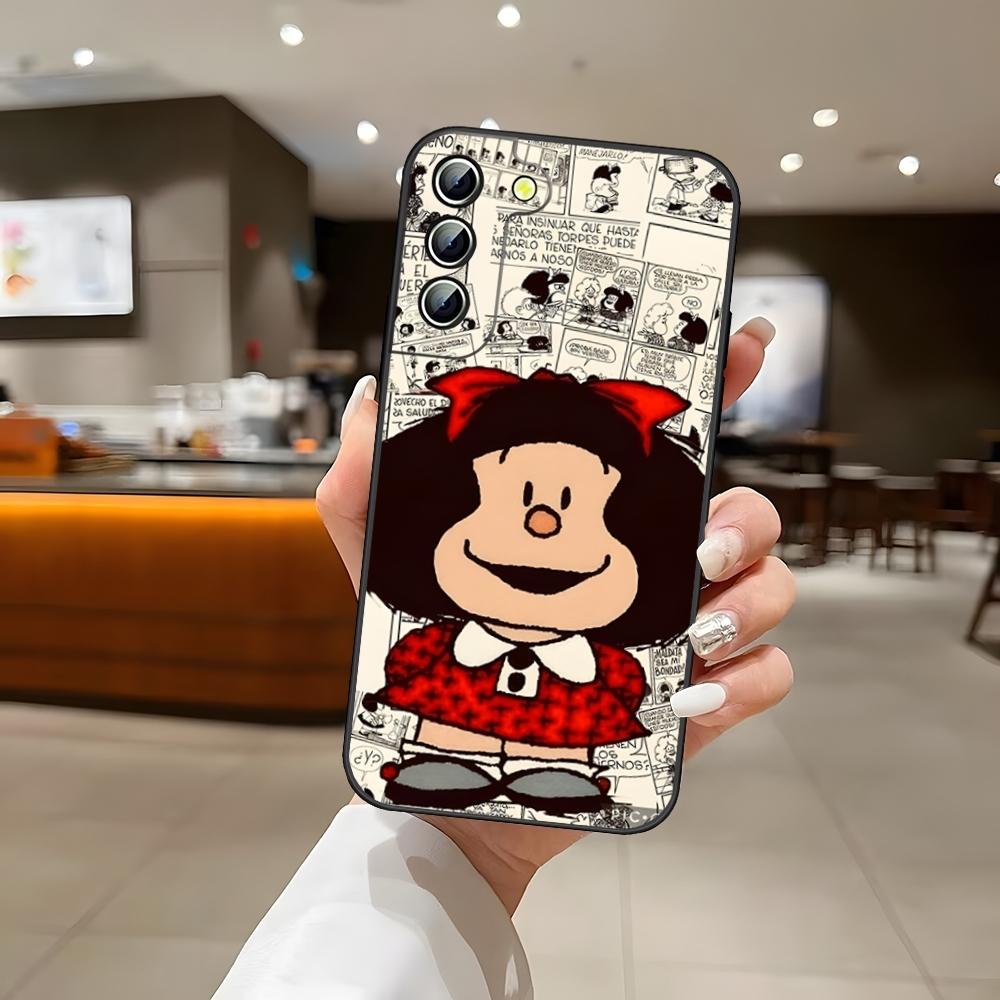 Comics Mafaldas Phone Case Back Cover for Samsung S24 Ultra S22 S23 S20 Fe S21 Plus Galaxy A54 A34 A24 A53 M54 Note 20