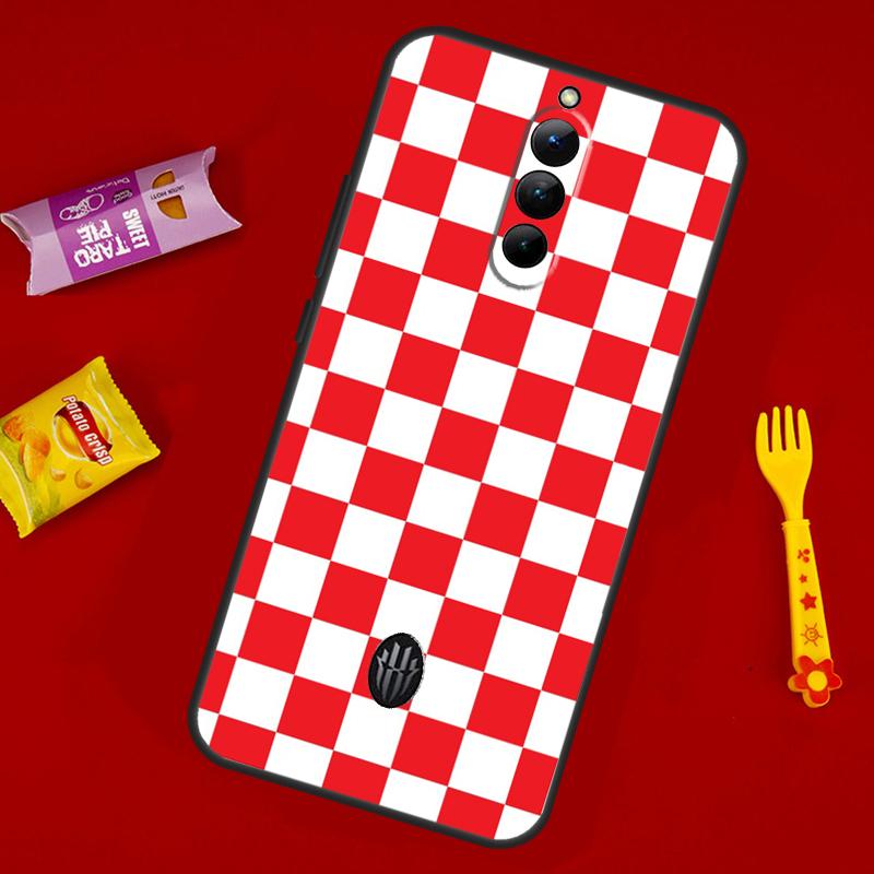 Checkerboard Checkered Board Case For ZTE Nubia Red Magic 10S 10 11 Pro Plus 10 Air 6S 7S 6 7 5G 8 8S 9 9S Pro Plus Cover
