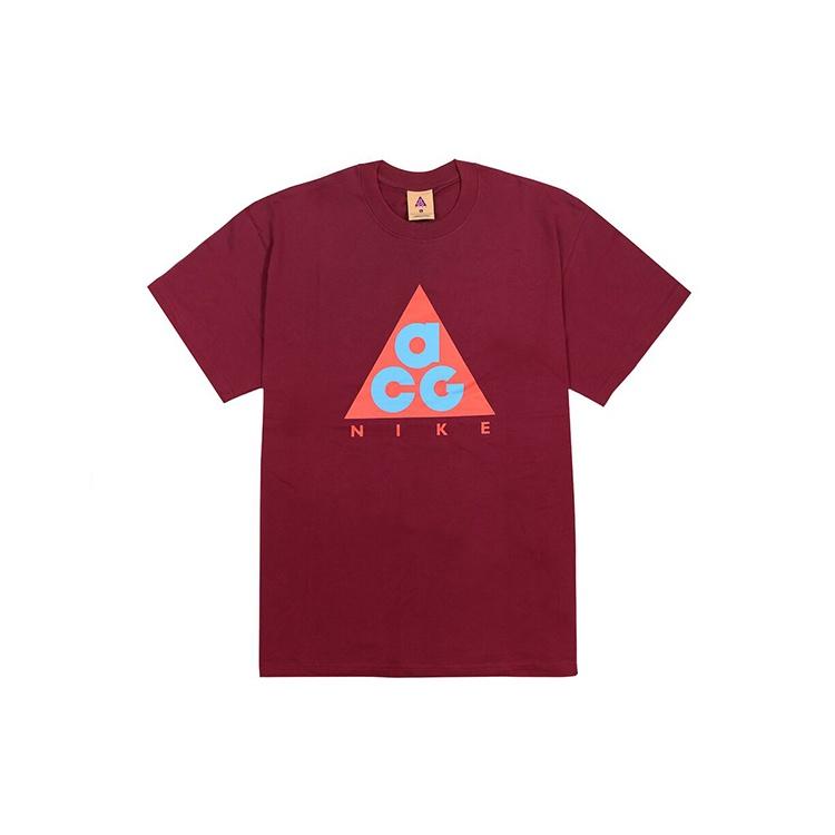 Nike ACG Series Classic Logo Printing Casual Short Sleeve Red Dark red Men s CV1533-638 XS