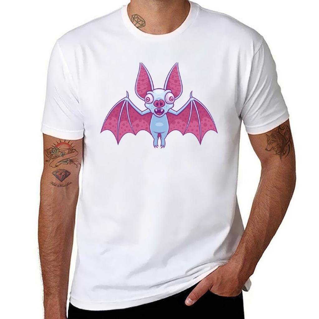 Albino Vampire Bat TShirt Casual Lightweight Short Sleeve Top