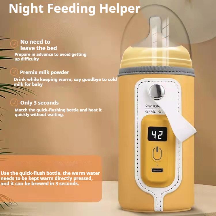 Baby soaking milk out portable milk thermostat USB heating thermostat milk regulator bottle insulation cover