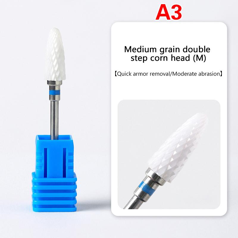 Ceramic Milling Cutter Nail Drill Bit Electric Manicure Pedicure Mill Bits Machine Files Nail Art Tools Equipment