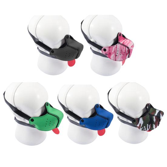 BDSM Dog Head Mask Gag Sensory Nerve Stimulator Toy Fetish Roleplay Hood Breathable Adjustable Discreet Adult Costume for Parties