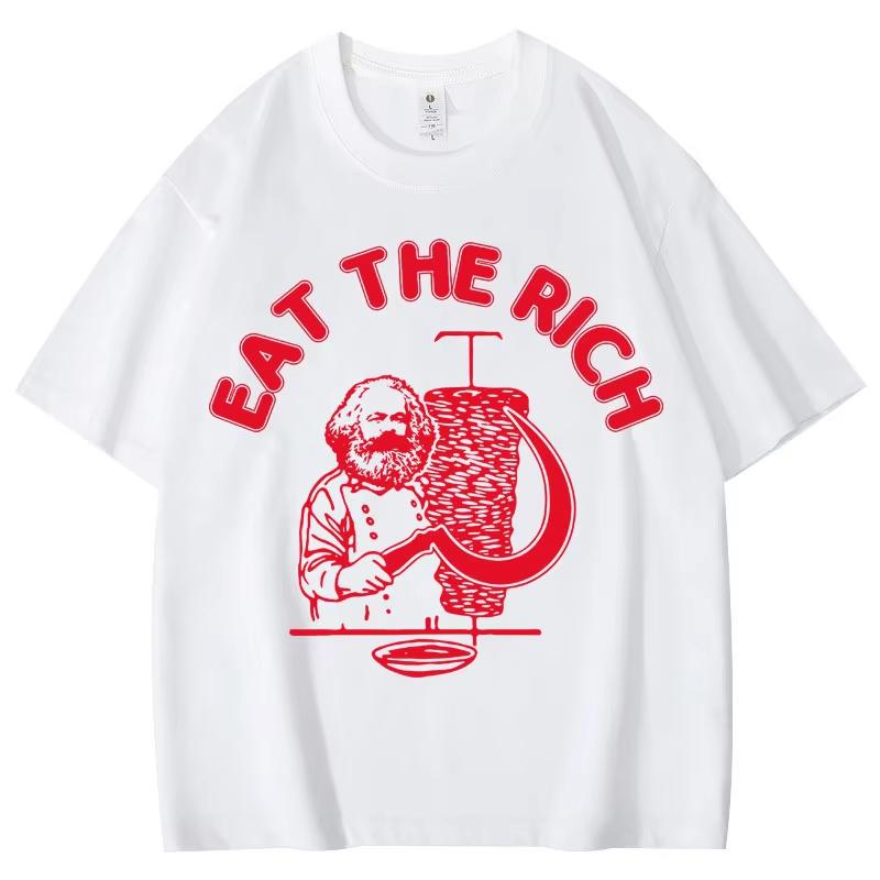 Funny Eat The Rich Doner Kebab Graphic T Shirts High Quality Fashion Short Sleeve T-shirt Men Women Casual Pure Cotton T-shirts