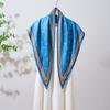 Summer Atmosphere Wearing Belt Waist Seal Twill Silk Simulation Silk Cool Triangle Scarf Cashew Print Women's Silk Scarf